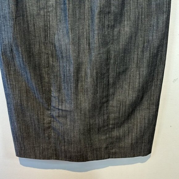 Calvin Klein Womens Sheath Dress Gray Sleeveless Square Neck Zip Pleated Size 2 - Picture 3 of 7